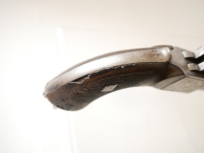 Lot 8 - Belgian 24 bore double barrel pinfire pistol,...