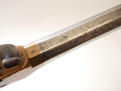 Lot 10 - Percussion pocket pistol, with 60 bore...