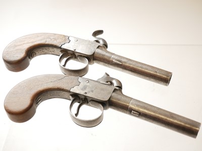 Lot 16 - Pair of percussion pistols 56 bore 2.5inch...