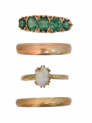 Lot 98 - Four 9ct gold rings