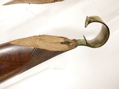 Lot 32 - The damaged parts of a Flintlock Blunderbuss...