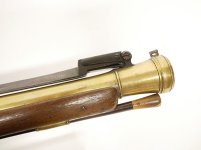 Lot 32 - The damaged parts of a Flintlock Blunderbuss...