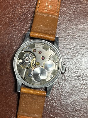 Lot 209 - A 1940s Omega British Civil Service India manual wind wristwatch