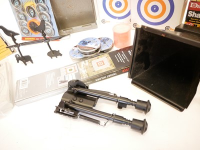 Lot 431 - Air gun targets and pellets, to include two...