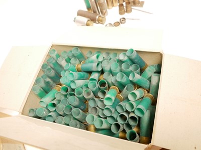 Lot 417 - Eight bore cartridges and tools, including two...