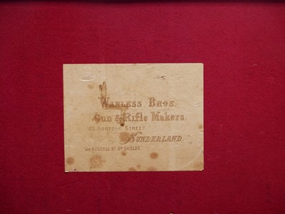 Lot 496 - Oak and leather cartridge magazine by Wanless...