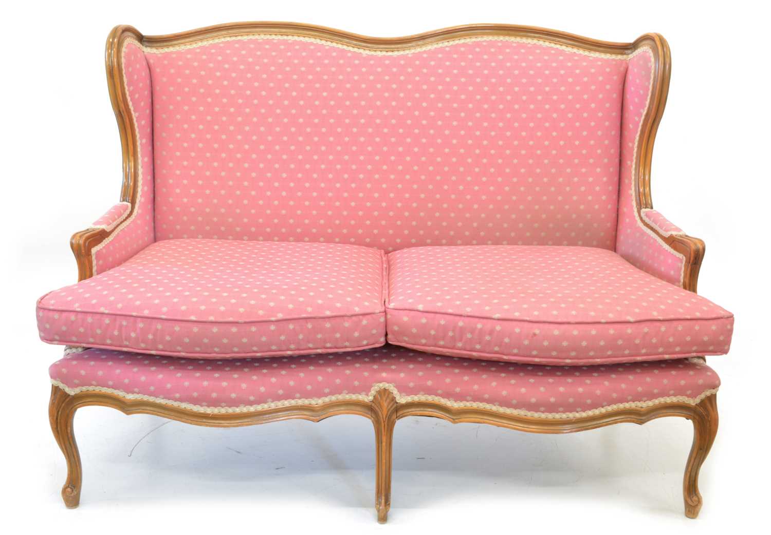 Lot 343 - Victorian wingback two-seater settee