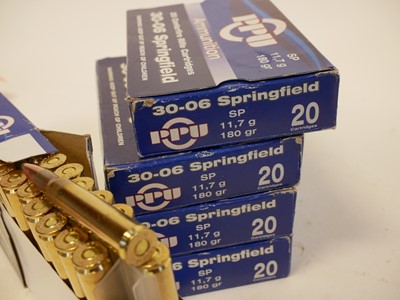 Lot 369 - .30-06 PPU ammunition, one hundred 180 grain...