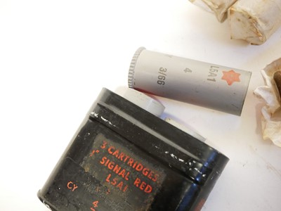 Lot 379 - Nine 1" Flare Gun cartridges, three contained...