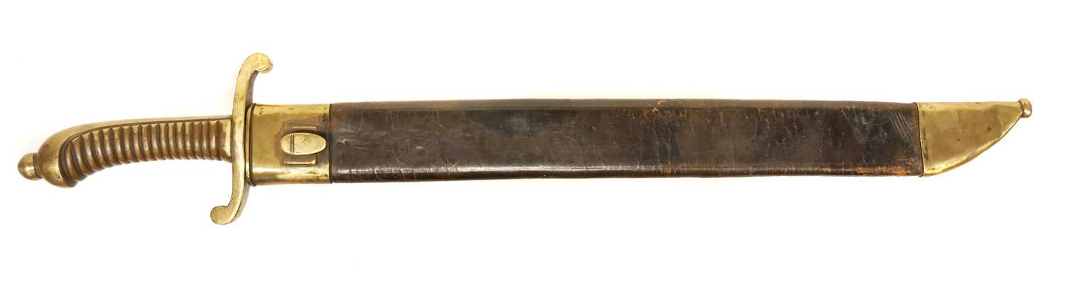 Lot 105 - German pioneer M.1845 short sword and scabbard,...