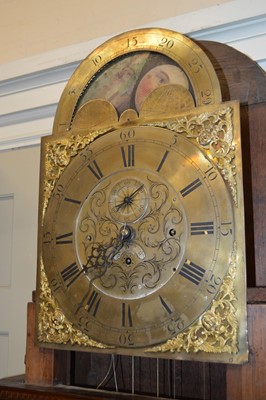 Lot 230 - George III 8-day triple weight quarter chiming musical longcase clock