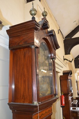Lot 230 - George III 8-day triple weight quarter chiming musical longcase clock