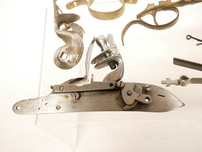 Lot 342 - Collection of muzzle loader gun lock parts