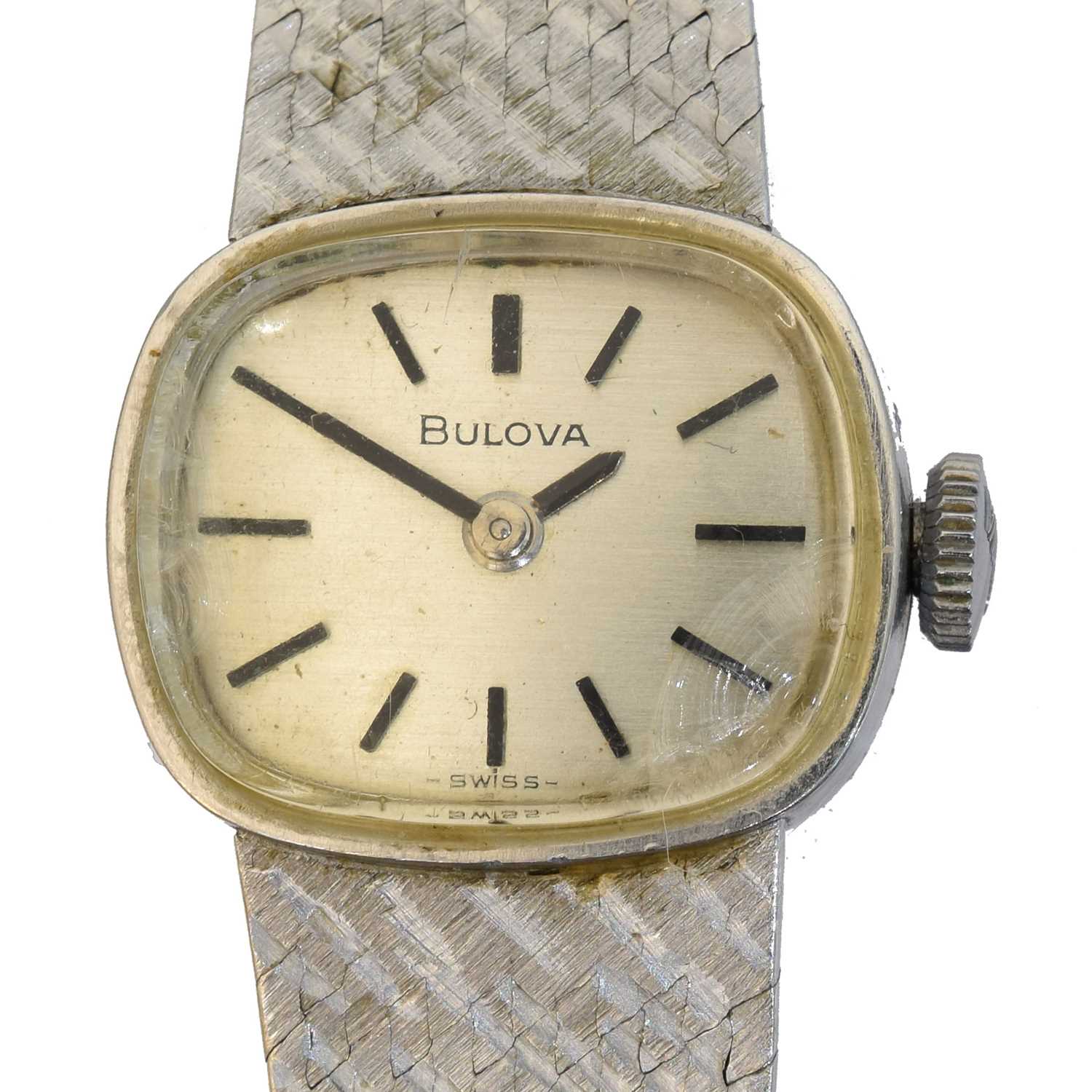 Lot A 9ct gold Bulova manual wind wristwatch