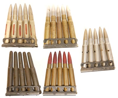 Lot 133 - Five chargers of .303 drill rounds / dummy...
