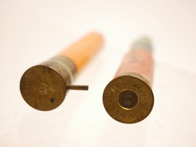Lot 363 - Two rare pyrotechnic shotgun cartridges. One...