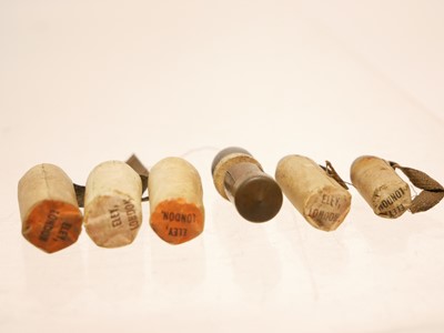 Lot 364 - Six original muzzle-loading revolver...