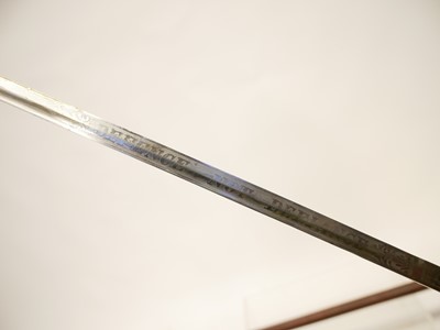 Lot 101 - Sword stick, with cane scabbard and embossed...