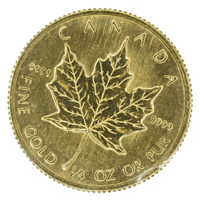 Lot 66 - Canada, Queen Elizabeth II, 10 Dollars, 1982, Maple Leaf gold coin.