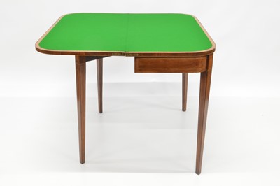 Lot 374 - George III Mahogany and Satinwood Cross-Banded Card Table