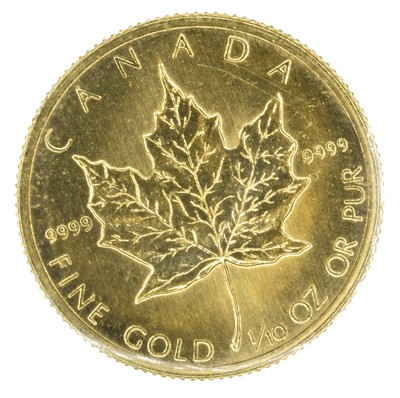 Lot 69 - Canada, Queen Elizabeth II, 5 Dollars, 1982, Maple Leaf gold coin.