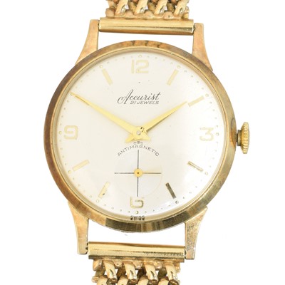 Lot 183 - A 1960s 9ct gold Accurist manual wind wristwatch