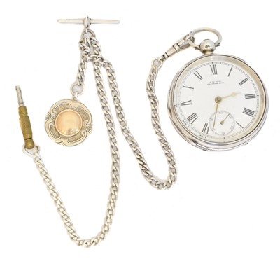 Lot 150 - A silver open face pocket watch by Waltham