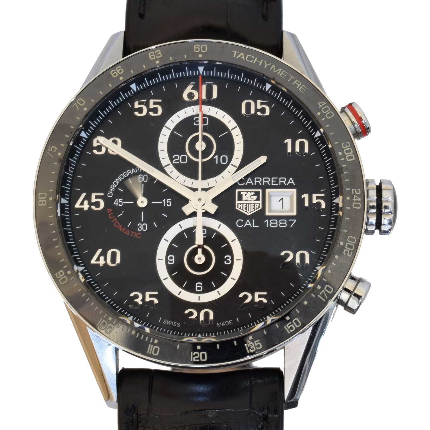 Lot A Tag Heuer Carrera 'Calibre 1887' automatic wristwatch, ref. CAR2A10 / EAU5879.