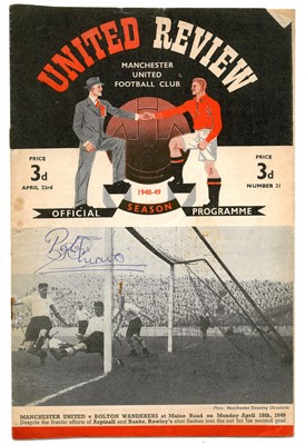 Lot 12 - Manchester United Six Home Football Programmes from the 1948-1949 Season