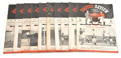 Lot 14 - Manchester United Home Football programmes from the 1950-1951 Season