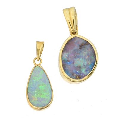 Lot 45 - Two opal pendants