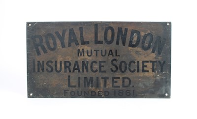 Lot 270 - Royal London Mutual Insurance Society Limited Brass Plaque