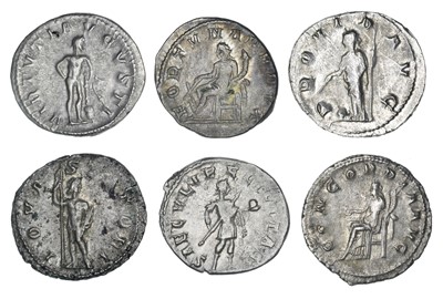 Lot 1 - Gordian III (238-244AD) a selection of silver Antoninianii, loose, VF-EF (6).