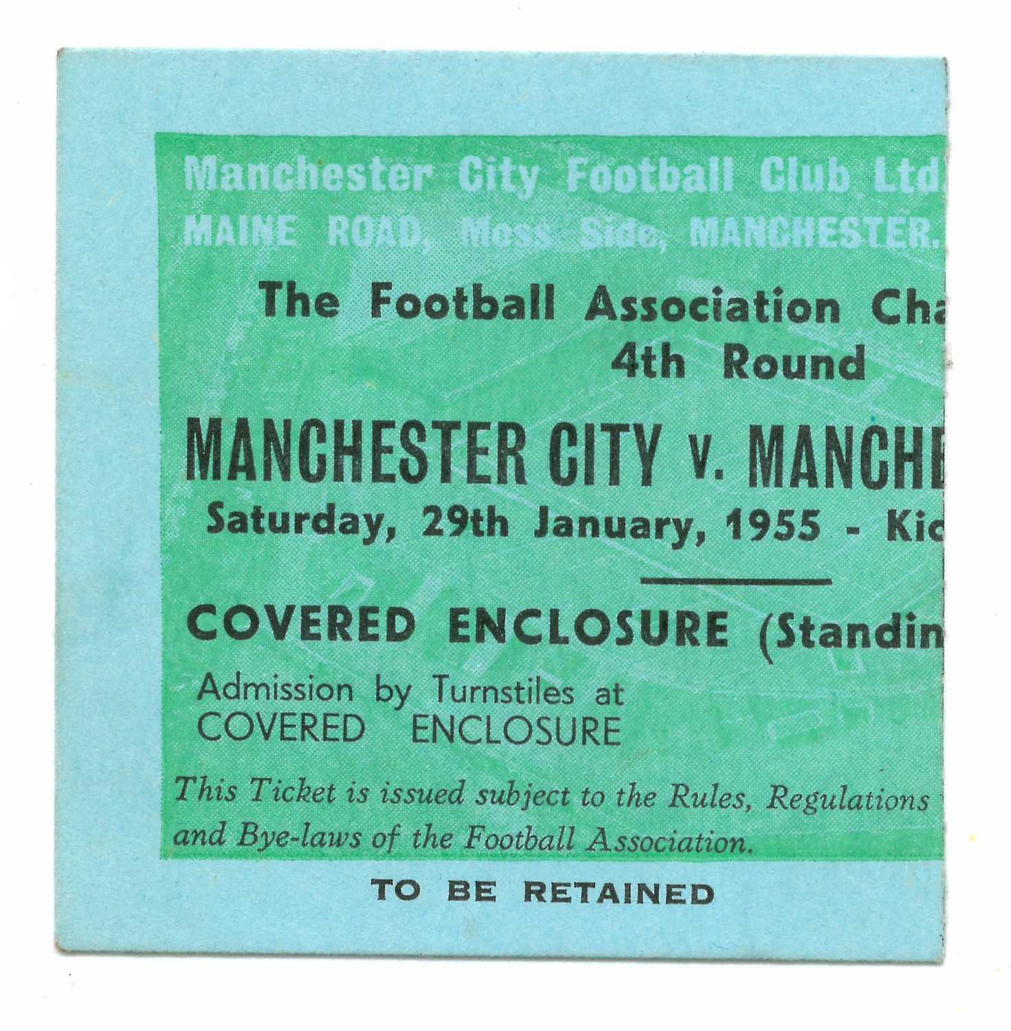 Lot 18 - Manchester United v Manchester City FA Cup Ticket
