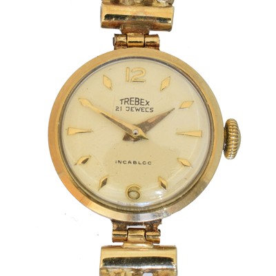 Lot 240 - A 9ct gold Trebex manual wind wristwatch