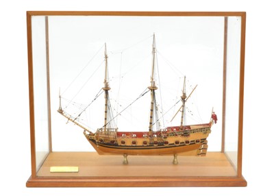 Lot 272 - Scratchbuilt Model of a 17th Century Sixth Rater Ship