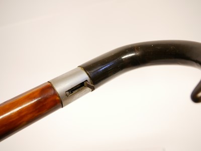 Lot 291 - .410 walking stick shotgun, with horn grip and...