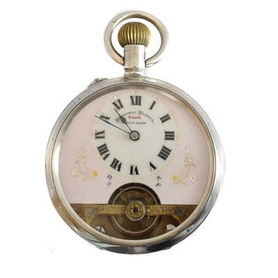 Lot 257 - A silver open face 8 day Hebdomas pocket watch