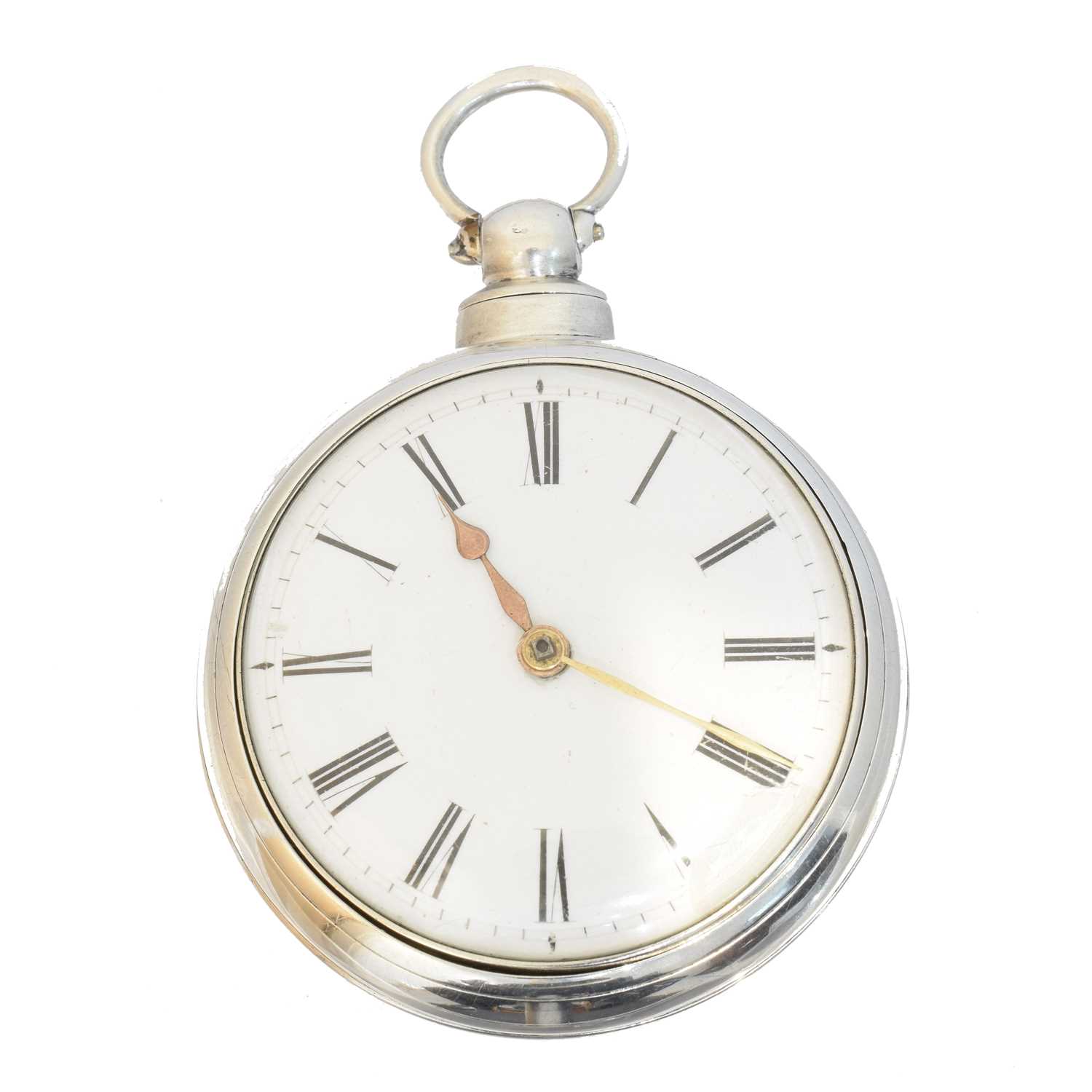 Lot 270 - A Victorian silver pair cased pocket watch by John Winstanley Jr
