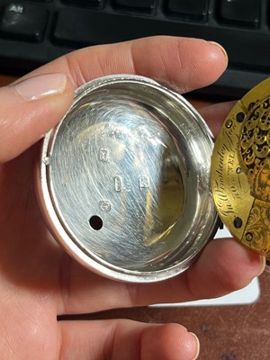 Lot 270 - A Victorian silver pair cased pocket watch by John Winstanley Jr