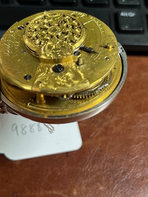 Lot 270 - A Victorian silver pair cased pocket watch by John Winstanley Jr