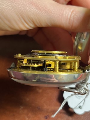 Lot 270 - A Victorian silver pair cased pocket watch by John Winstanley Jr