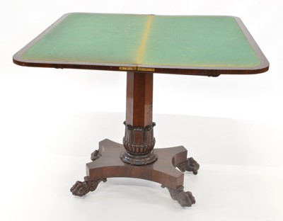 Lot 339 - William IV Rosewood Fold-Over Card Table