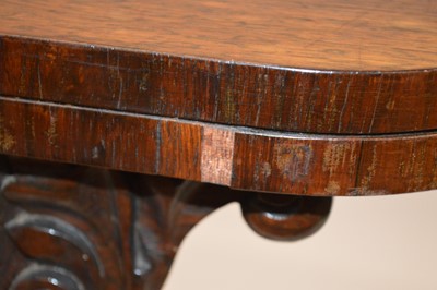 Lot 339 - William IV Rosewood Fold-Over Card Table