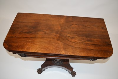 Lot 339 - William IV Rosewood Fold-Over Card Table