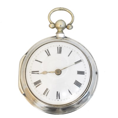 Lot 247 - A George III silver pair cased pocket watch by A. Cameron, Liverpool