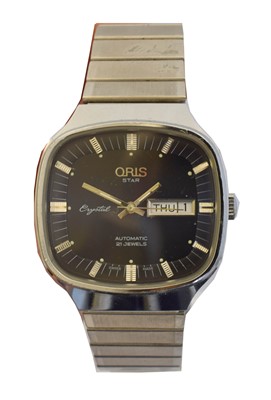 Lot 219 - A 1970s stainless steel Oris 'Star' automatic wristwatch, ref. 603-6821.