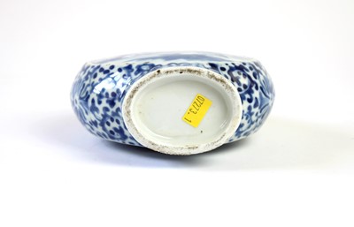 Lot 219 - A Chinese Blue & White Moon Flask