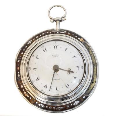Lot 255 - A George III silver pair cased pocket watch by Ralph Gout, London