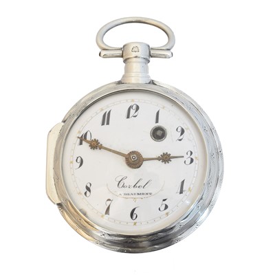 Lot 248 - A late 19th century silver open face pocket watch by Corbel, Beaumont